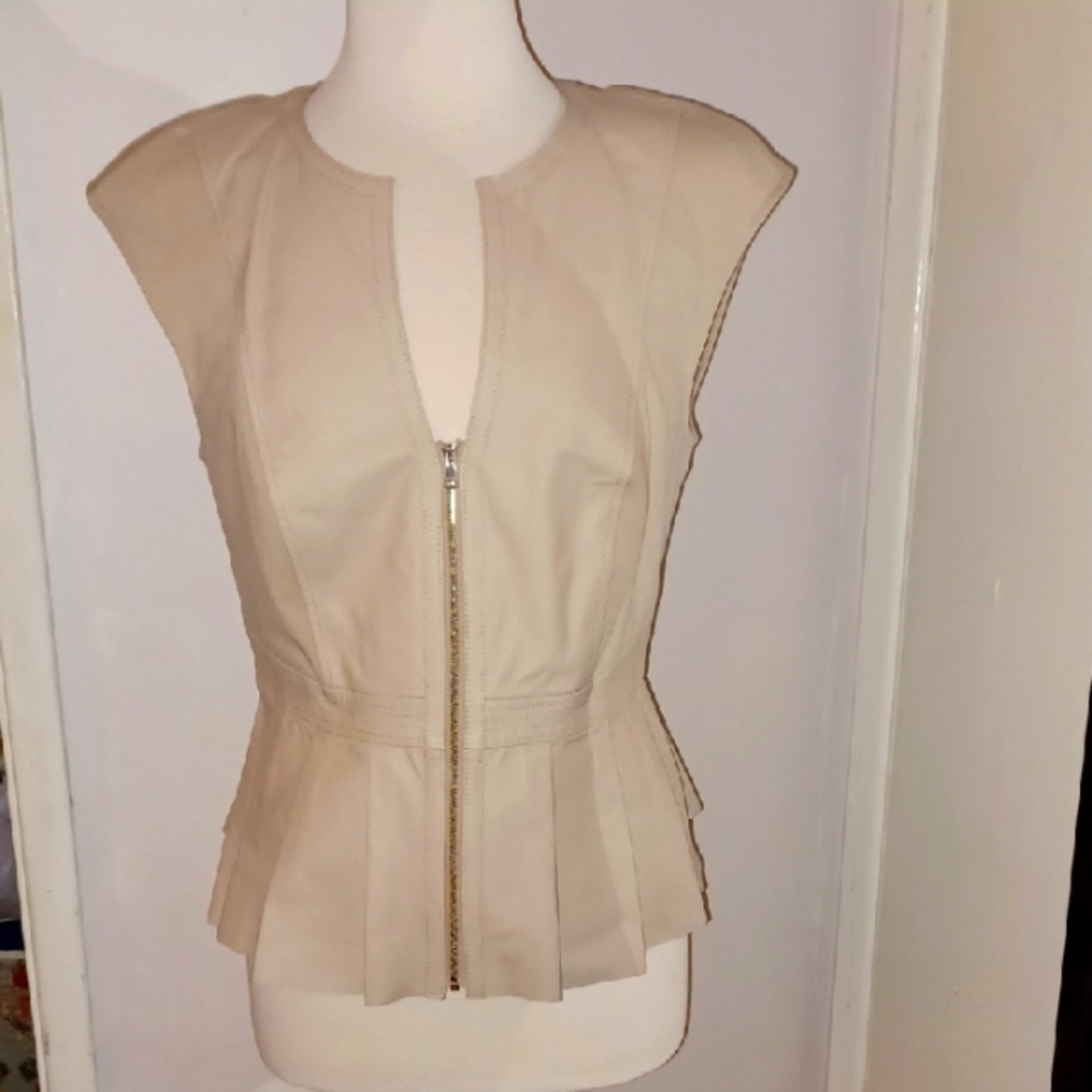 Bebe Leather Sleeveless Top